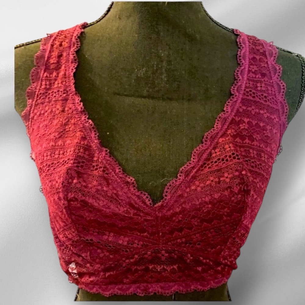 Victoria’s Secret•XL•Berry Sweet Cabernet Racerback Lace Bralette